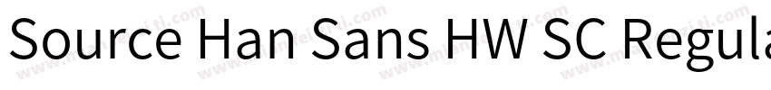 Source Han Sans HW SC Regular字体转换